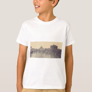 Vintage Rom Tiberburg und Vatikan Feine Kunst T-Shirt