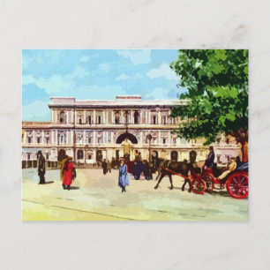 Vintage Rom Wasserfarbenpalast der Justiz Postkarte