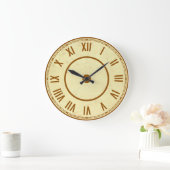 Vintage Roman Numerals Clock Große Wanduhr (Zuhause)