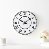 Vintage Roman Numerals Clock Große Wanduhr (Zuhause)