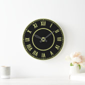 Vintage Roman Numerals Clock Große Wanduhr (Zuhause)