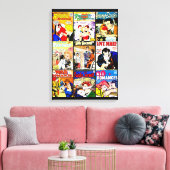 Vintage Romance Comic Book Cover Collage Leinwanddruck (Insitu (Wohnzimmer))