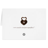 Vintage Romance Key & Hearts Wedding Tischnummer (Rückseite Horizontal)