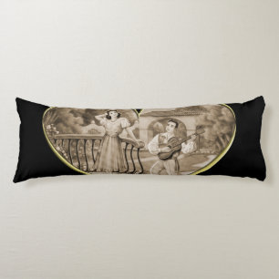 Vintage Romance Paar, Mann und Frau Liebe Seitenschläferkissen