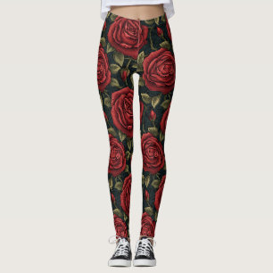 Vintage Romance: William Morris Rote Rose Tapestry Leggings