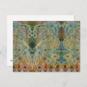 Vintage Romanian embroidery, traditional design Postkarte (Vorne/Hinten)