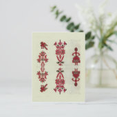 Vintage Romanian embroidery, traditional design Postkarte (Stehend Vorderseite)
