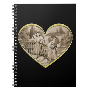 Vintage romanische Ehepaare, Liebe von Mann und Fr Notizblock