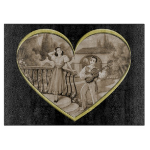 Vintage romanische Ehepaare, Liebe von Mann und Fr Schneidebrett