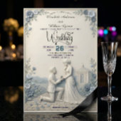 Vintage Romantic Chapel Wedding Einladung