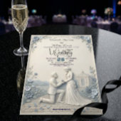 Vintage Romantic Chapel Wedding Einladung