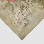 Vintage Romantic Red Bouquet Ephemera Decoupage Seidenpapier (Ausschnitt)