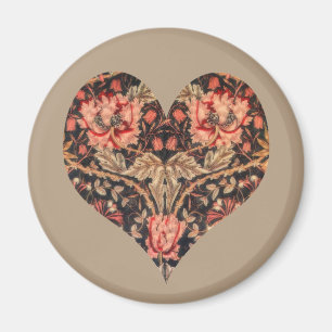 Vintage-Romantik-Blumenherz Magnet