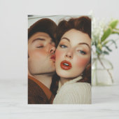 Vintage Romantik Einladung (Stehend Vorderseite)