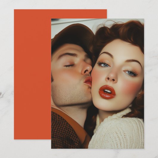 Vintage Romantik Einladung (Vorne/Hinten)