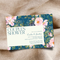 Vintage Romantik Florals in Blue Couples Dusche
