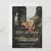 Vintage Romantik Foto Hochzeit Verlobung Save The Date (Vorderseite)