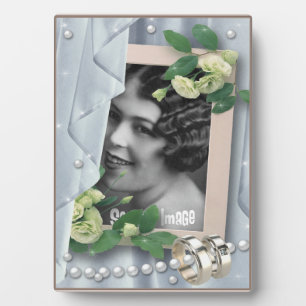 Vintage-Romantik-Hochzeitskunstplakette Fotoplatte
