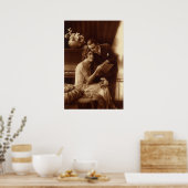 Vintage Romantik, Liebe und Romantik Liebhaber Poster (Küche)