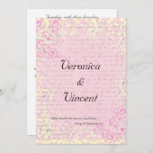 Vintage Romantik mit Bibelverse Hochzeit Einladung (Vorne/Hinten)