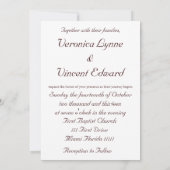 Vintage Romantik mit Bibelverse Hochzeit Einladung (Rückseite)