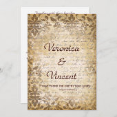 Vintage Romantik mit Bibelverse Hochzeit Einladung (Vorne/Hinten)