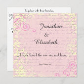 Vintage Romantik mit Bibelverse Hochzeit Einladung (Vorne/Hinten)