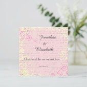 Vintage Romantik mit Bibelverse Hochzeit Einladung (Stehend Vorderseite)