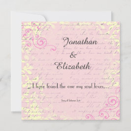 Vintage Romantik mit Bibelverse Hochzeit Einladung