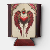 Vintage Romantik mit Herz und Flügeln Dosenkühler (Vorderseite)