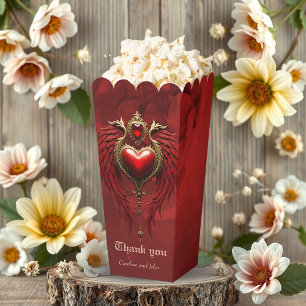 Vintage Romantik mit Herz und Flügeln. Geschenkschachtel