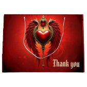 Vintage Romantik mit Herz und Flügeln. Große Geschenktüte (Vorderseite)