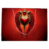 Vintage Romantik mit Herz und Flügeln. Große Geschenktüte (Rückseite)