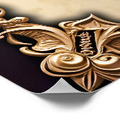 Vintage Romantik mit Herz und Flügeln Poster (Ecke)