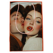 Vintage Romantik Mittlere Geschenktüte (Vorderseite)