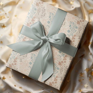 Vintage-Romantik-Muster Blumen Geschenkpapier