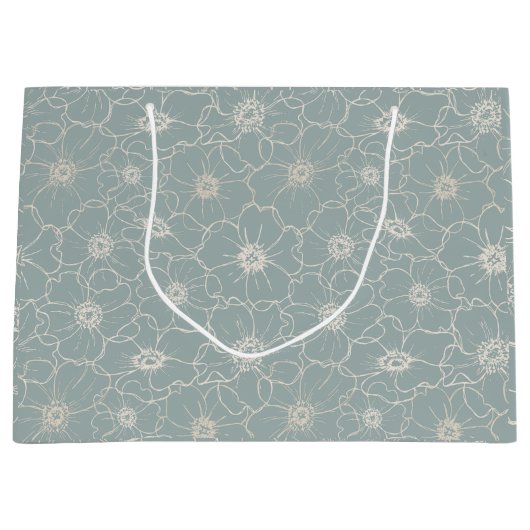 Vintage Romantik Nahtloses Muster Große Geschenktüte (Vorderseite)