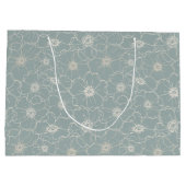 Vintage Romantik Nahtloses Muster Große Geschenktüte (Rückseite)