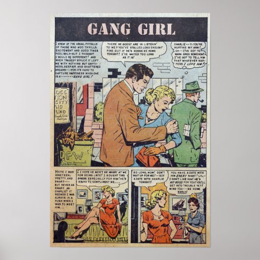 Vintage Romantik Poster (Vorne)