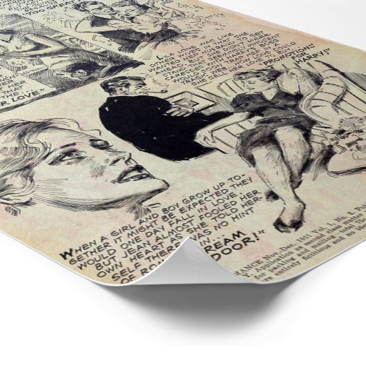 Vintage Romantik Poster (Ecke)