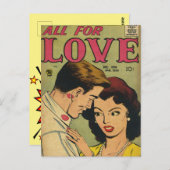 Vintage Romantik Postkarte (Vorne/Hinten)