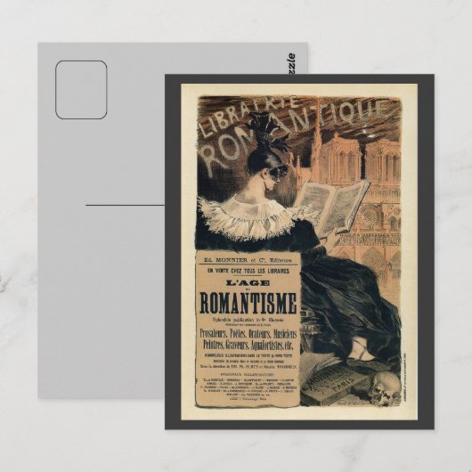 Vintage Romantik Postkarte (Vorne/Hinten)