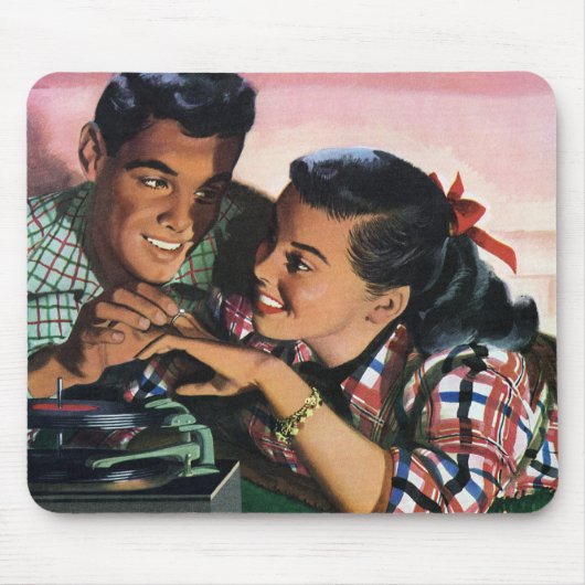 Vintage Romantik, Schulliebe in der Liebe Mousepad (Vorne)