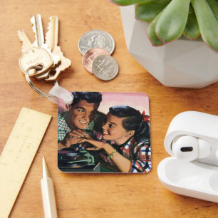 Vintage Romantik, Schulliebe in der Liebe Schlüsselanhänger