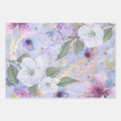 Vintage romantische Aquarellschrift Geschenkpapier Set (Vorderseite)