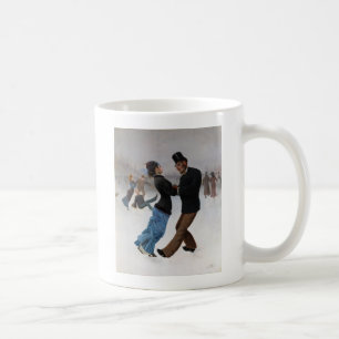 Vintage romantische Eis-Skater Kaffeetasse