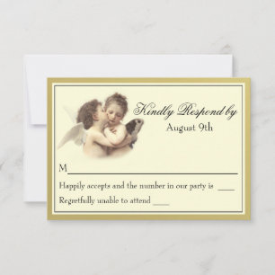 Vintage Romantische Erste-Kuss-RSVP RSVP Karte