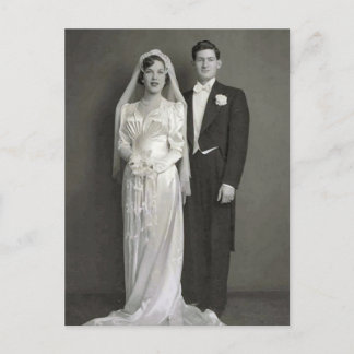 Vintage romantische Fotos Postkarte