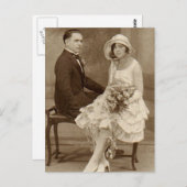 Vintage romantische Fotos Postkarte (Vorne/Hinten)