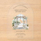 Vintage romantische Hochzeit Acryleinladungen (Vorderseite)